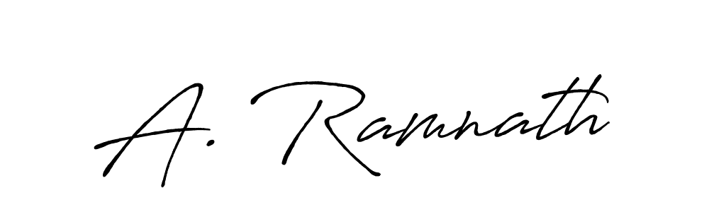 Design your own signature with our free online signature maker. With this signature software, you can create a handwritten (Antro_Vectra_Bolder) signature for name A. Ramnath. A. Ramnath signature style 7 images and pictures png