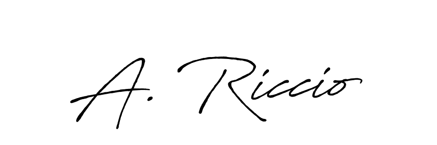 How to make A. Riccio signature? Antro_Vectra_Bolder is a professional autograph style. Create handwritten signature for A. Riccio name. A. Riccio signature style 7 images and pictures png