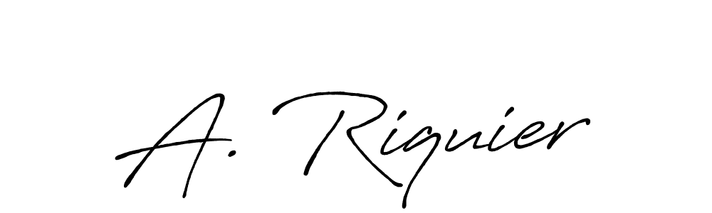 Use a signature maker to create a handwritten signature online. With this signature software, you can design (Antro_Vectra_Bolder) your own signature for name A. Riquier. A. Riquier signature style 7 images and pictures png