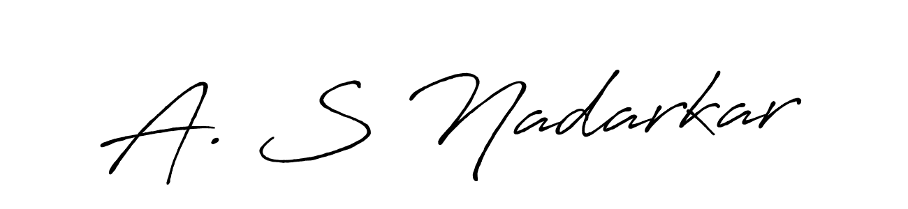 The best way (Antro_Vectra_Bolder) to make a short signature is to pick only two or three words in your name. The name A. S Nadarkar include a total of six letters. For converting this name. A. S Nadarkar signature style 7 images and pictures png