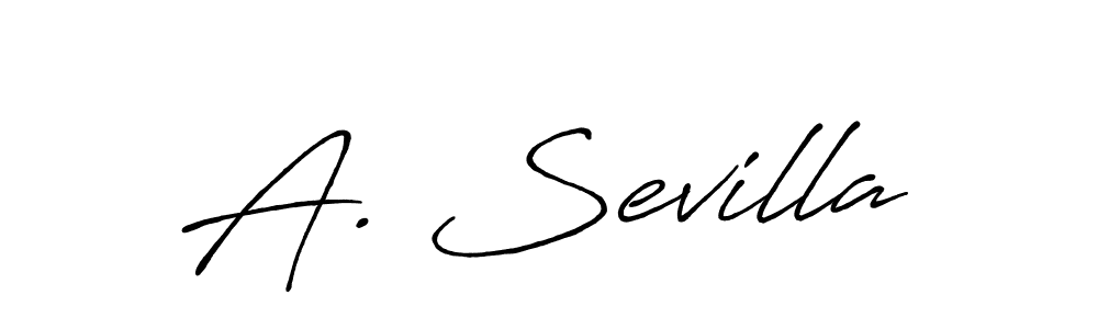 How to make A. Sevilla name signature. Use Antro_Vectra_Bolder style for creating short signs online. This is the latest handwritten sign. A. Sevilla signature style 7 images and pictures png