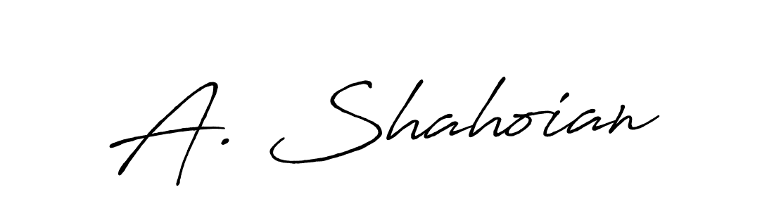 You should practise on your own different ways (Antro_Vectra_Bolder) to write your name (A. Shahoian) in signature. don't let someone else do it for you. A. Shahoian signature style 7 images and pictures png