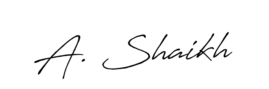 Design your own signature with our free online signature maker. With this signature software, you can create a handwritten (Antro_Vectra_Bolder) signature for name A. Shaikh. A. Shaikh signature style 7 images and pictures png