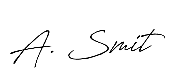 Similarly Antro_Vectra_Bolder is the best handwritten signature design. Signature creator online .You can use it as an online autograph creator for name A. Smit. A. Smit signature style 7 images and pictures png