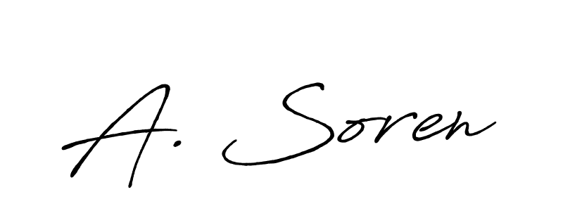 Make a beautiful signature design for name A. Soren. With this signature (Antro_Vectra_Bolder) style, you can create a handwritten signature for free. A. Soren signature style 7 images and pictures png