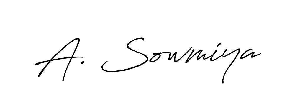 Design your own signature with our free online signature maker. With this signature software, you can create a handwritten (Antro_Vectra_Bolder) signature for name A. Sowmiya. A. Sowmiya signature style 7 images and pictures png