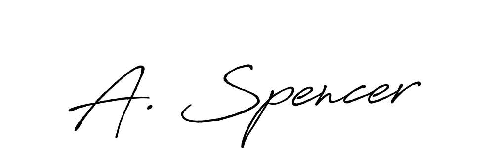 You should practise on your own different ways (Antro_Vectra_Bolder) to write your name (A. Spencer) in signature. don't let someone else do it for you. A. Spencer signature style 7 images and pictures png