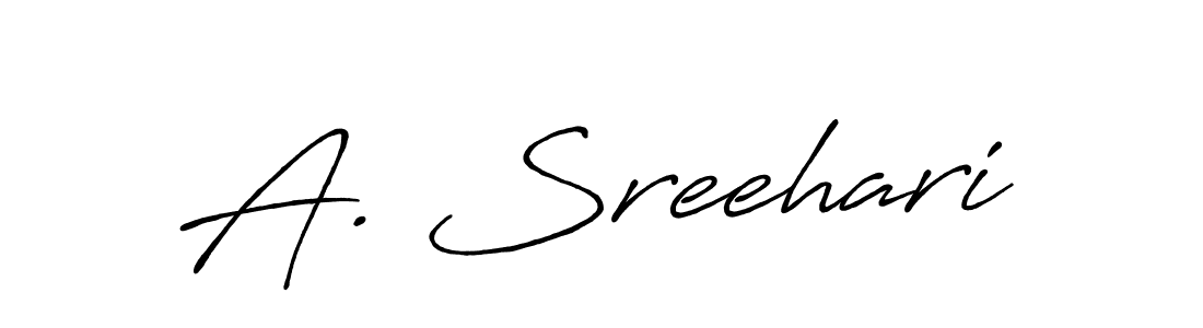 How to make A. Sreehari name signature. Use Antro_Vectra_Bolder style for creating short signs online. This is the latest handwritten sign. A. Sreehari signature style 7 images and pictures png