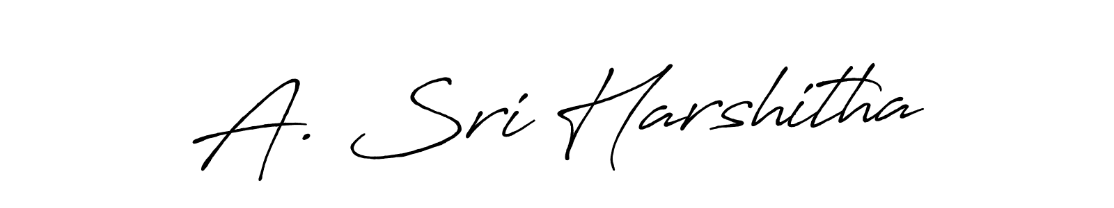 Similarly Antro_Vectra_Bolder is the best handwritten signature design. Signature creator online .You can use it as an online autograph creator for name A. Sri Harshitha. A. Sri Harshitha signature style 7 images and pictures png