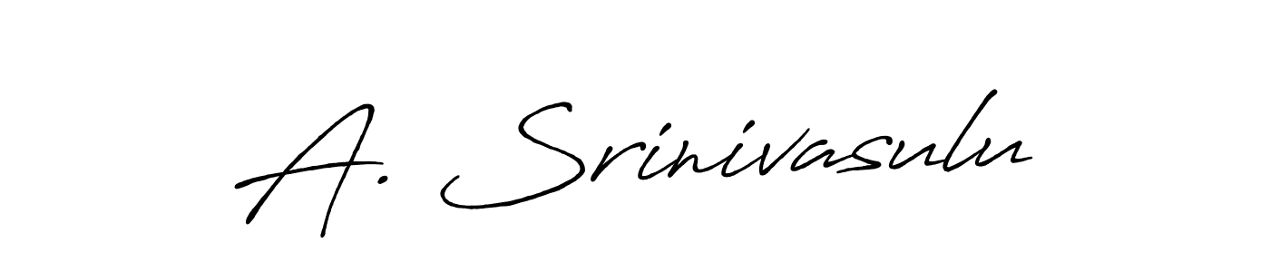 The best way (Antro_Vectra_Bolder) to make a short signature is to pick only two or three words in your name. The name A. Srinivasulu include a total of six letters. For converting this name. A. Srinivasulu signature style 7 images and pictures png