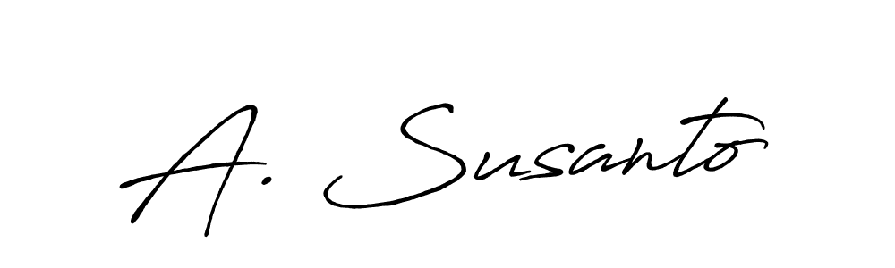 See photos of A. Susanto official signature by Spectra . Check more albums & portfolios. Read reviews & check more about Antro_Vectra_Bolder font. A. Susanto signature style 7 images and pictures png