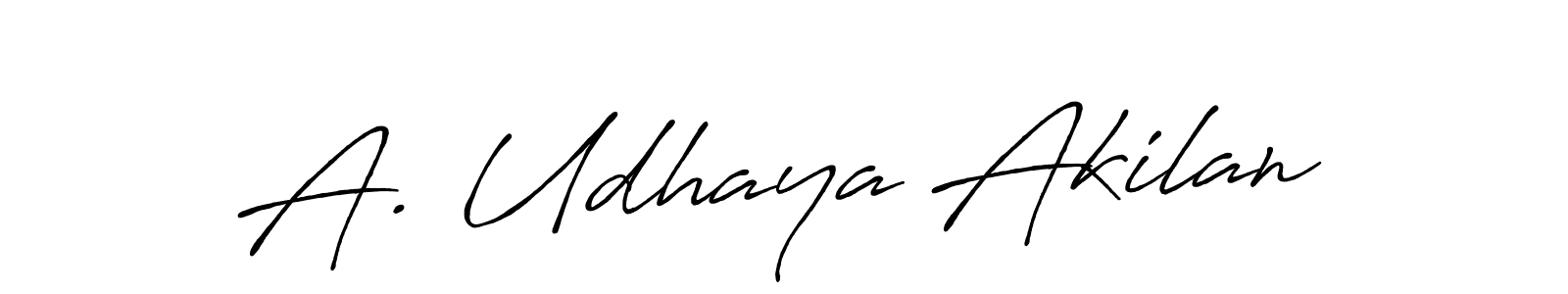 Also we have A. Udhaya Akilan name is the best signature style. Create professional handwritten signature collection using Antro_Vectra_Bolder autograph style. A. Udhaya Akilan signature style 7 images and pictures png