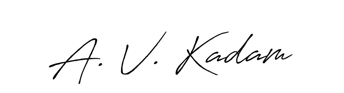 How to make A. V. Kadam signature? Antro_Vectra_Bolder is a professional autograph style. Create handwritten signature for A. V. Kadam name. A. V. Kadam signature style 7 images and pictures png