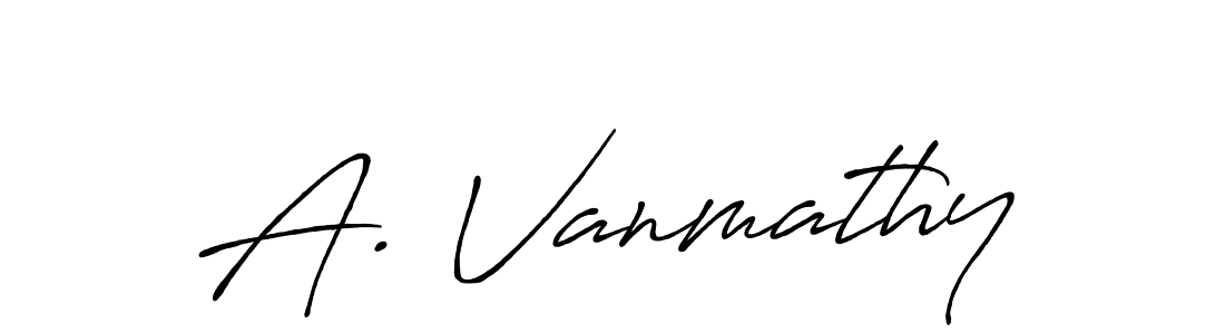 How to make A. Vanmathy signature? Antro_Vectra_Bolder is a professional autograph style. Create handwritten signature for A. Vanmathy name. A. Vanmathy signature style 7 images and pictures png