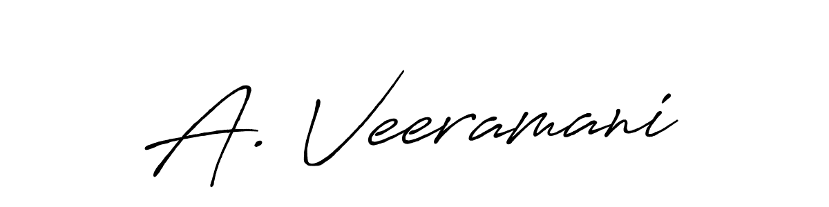 Also You can easily find your signature by using the search form. We will create A. Veeramani name handwritten signature images for you free of cost using Antro_Vectra_Bolder sign style. A. Veeramani signature style 7 images and pictures png