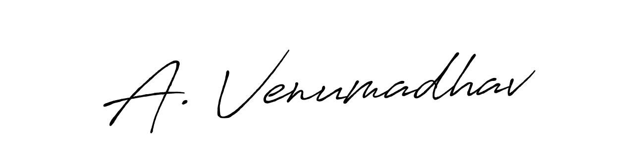 Design your own signature with our free online signature maker. With this signature software, you can create a handwritten (Antro_Vectra_Bolder) signature for name A. Venumadhav. A. Venumadhav signature style 7 images and pictures png
