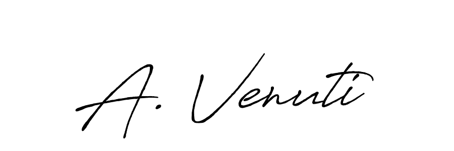 How to make A. Venuti name signature. Use Antro_Vectra_Bolder style for creating short signs online. This is the latest handwritten sign. A. Venuti signature style 7 images and pictures png