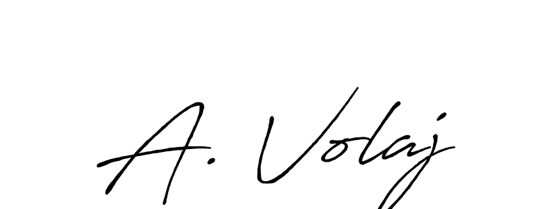 Create a beautiful signature design for name A. Volaj. With this signature (Antro_Vectra_Bolder) fonts, you can make a handwritten signature for free. A. Volaj signature style 7 images and pictures png