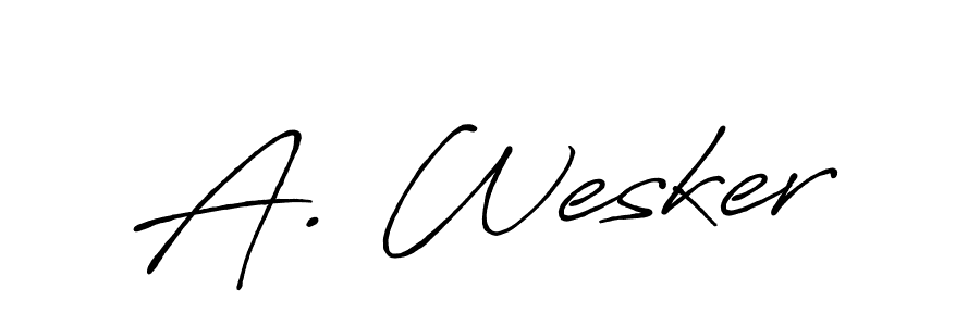 Create a beautiful signature design for name A. Wesker. With this signature (Antro_Vectra_Bolder) fonts, you can make a handwritten signature for free. A. Wesker signature style 7 images and pictures png