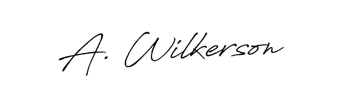 Also we have A. Wilkerson name is the best signature style. Create professional handwritten signature collection using Antro_Vectra_Bolder autograph style. A. Wilkerson signature style 7 images and pictures png