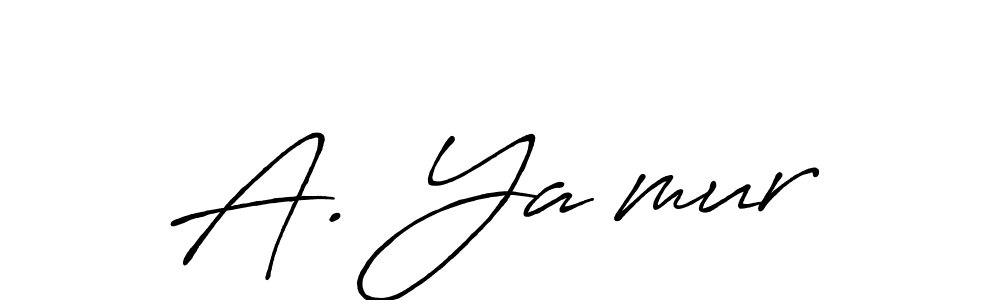 Also You can easily find your signature by using the search form. We will create A. Yağmur name handwritten signature images for you free of cost using Antro_Vectra_Bolder sign style. A. Yağmur signature style 7 images and pictures png