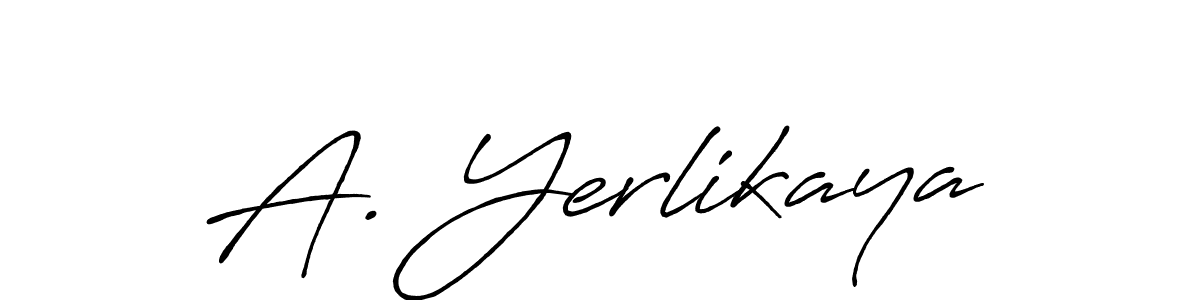 Create a beautiful signature design for name A. Yerlikaya. With this signature (Antro_Vectra_Bolder) fonts, you can make a handwritten signature for free. A. Yerlikaya signature style 7 images and pictures png