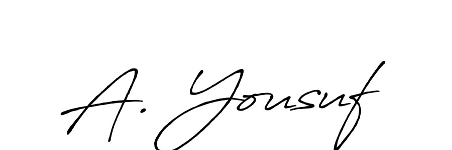 Also we have A. Yousuf name is the best signature style. Create professional handwritten signature collection using Antro_Vectra_Bolder autograph style. A. Yousuf signature style 7 images and pictures png
