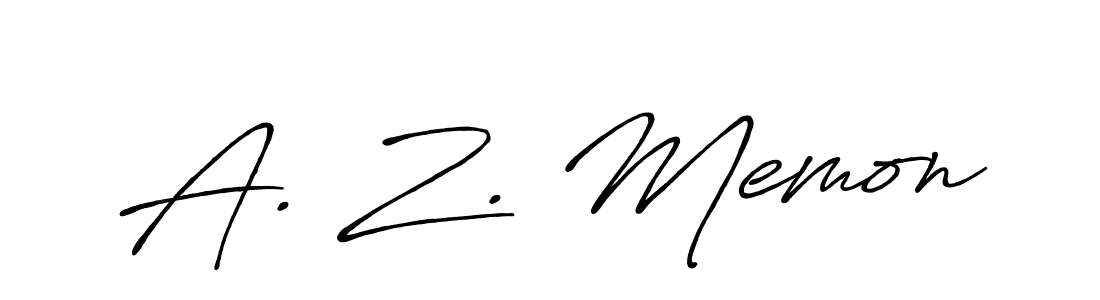Best and Professional Signature Style for A. Z. Memon. Antro_Vectra_Bolder Best Signature Style Collection. A. Z. Memon signature style 7 images and pictures png