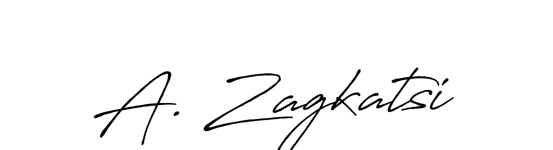 Also we have A. Zagkatsi name is the best signature style. Create professional handwritten signature collection using Antro_Vectra_Bolder autograph style. A. Zagkatsi signature style 7 images and pictures png