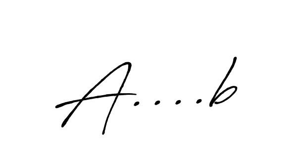 The best way (Antro_Vectra_Bolder) to make a short signature is to pick only two or three words in your name. The name A....b include a total of six letters. For converting this name. A....b signature style 7 images and pictures png