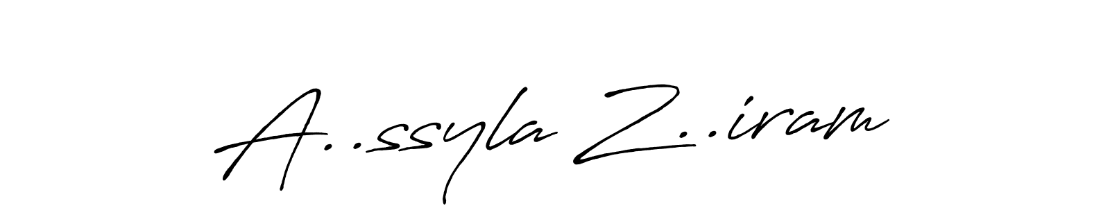 A..ssyla Z..iram stylish signature style. Best Handwritten Sign (Antro_Vectra_Bolder) for my name. Handwritten Signature Collection Ideas for my name A..ssyla Z..iram. A..ssyla Z..iram signature style 7 images and pictures png