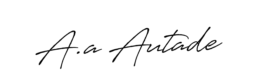 How to make A.a Autade signature? Antro_Vectra_Bolder is a professional autograph style. Create handwritten signature for A.a Autade name. A.a Autade signature style 7 images and pictures png