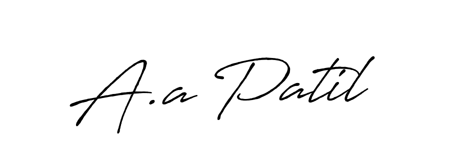 A.a Patil stylish signature style. Best Handwritten Sign (Antro_Vectra_Bolder) for my name. Handwritten Signature Collection Ideas for my name A.a Patil. A.a Patil signature style 7 images and pictures png