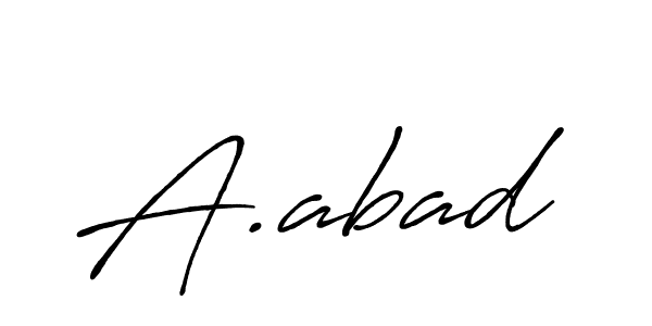 A.abad stylish signature style. Best Handwritten Sign (Antro_Vectra_Bolder) for my name. Handwritten Signature Collection Ideas for my name A.abad. A.abad signature style 7 images and pictures png