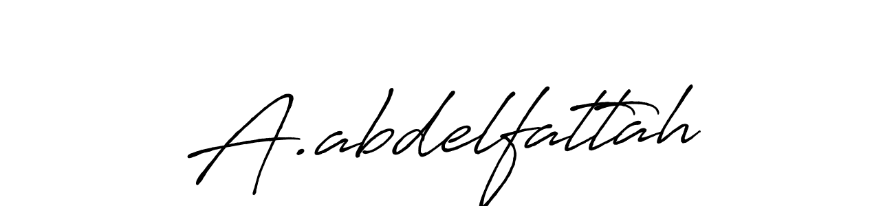 Create a beautiful signature design for name A.abdelfattah. With this signature (Antro_Vectra_Bolder) fonts, you can make a handwritten signature for free. A.abdelfattah signature style 7 images and pictures png