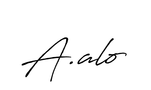 The best way (Antro_Vectra_Bolder) to make a short signature is to pick only two or three words in your name. The name A.alo include a total of six letters. For converting this name. A.alo signature style 7 images and pictures png