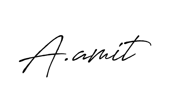 A.amit stylish signature style. Best Handwritten Sign (Antro_Vectra_Bolder) for my name. Handwritten Signature Collection Ideas for my name A.amit. A.amit signature style 7 images and pictures png