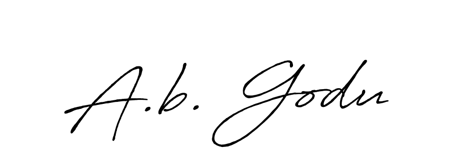 Also we have A.b. Godu name is the best signature style. Create professional handwritten signature collection using Antro_Vectra_Bolder autograph style. A.b. Godu signature style 7 images and pictures png