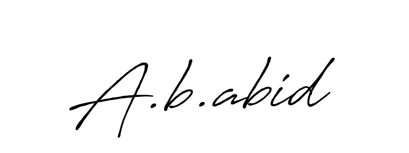 Create a beautiful signature design for name A.b.abid. With this signature (Antro_Vectra_Bolder) fonts, you can make a handwritten signature for free. A.b.abid signature style 7 images and pictures png