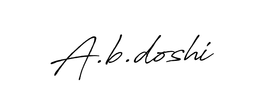The best way (Antro_Vectra_Bolder) to make a short signature is to pick only two or three words in your name. The name A.b.doshi include a total of six letters. For converting this name. A.b.doshi signature style 7 images and pictures png