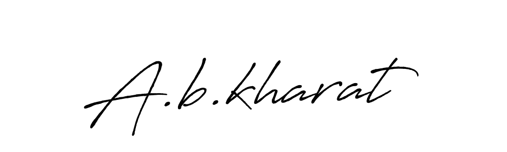 How to make A.b.kharat name signature. Use Antro_Vectra_Bolder style for creating short signs online. This is the latest handwritten sign. A.b.kharat signature style 7 images and pictures png