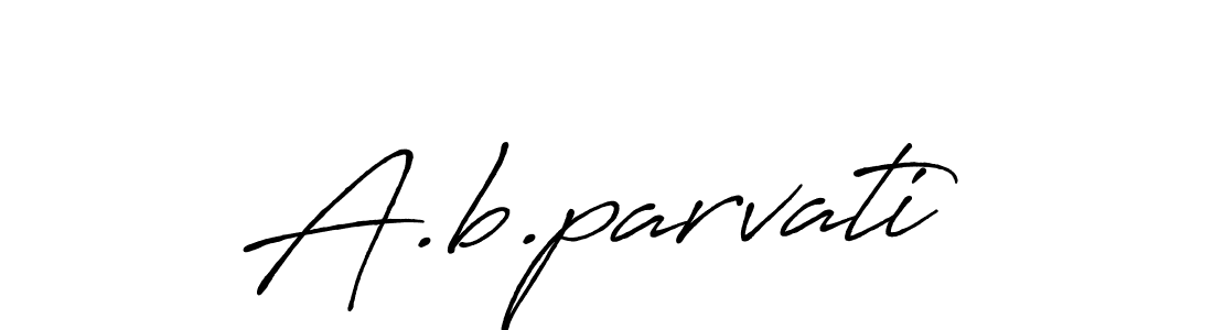 A.b.parvati stylish signature style. Best Handwritten Sign (Antro_Vectra_Bolder) for my name. Handwritten Signature Collection Ideas for my name A.b.parvati. A.b.parvati signature style 7 images and pictures png