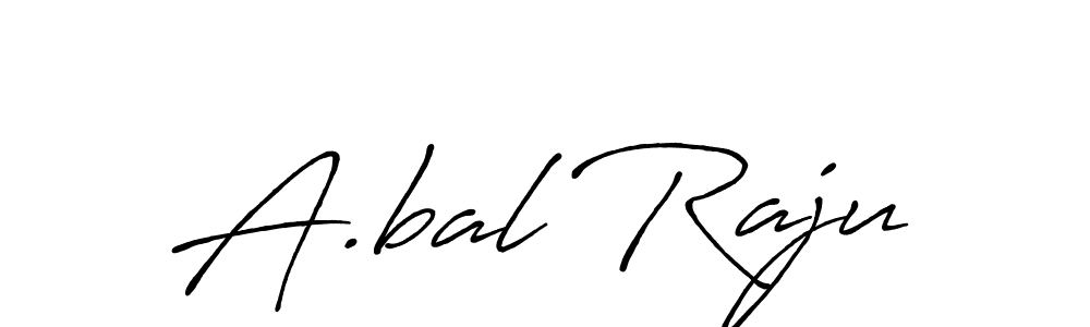 Create a beautiful signature design for name A.bal Raju. With this signature (Antro_Vectra_Bolder) fonts, you can make a handwritten signature for free. A.bal Raju signature style 7 images and pictures png