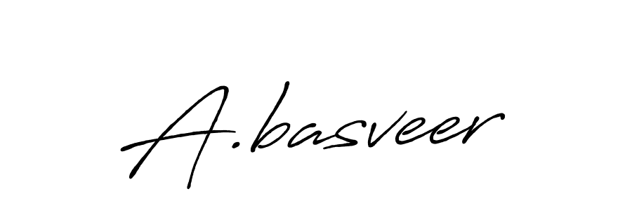 Make a beautiful signature design for name A.basveer. With this signature (Antro_Vectra_Bolder) style, you can create a handwritten signature for free. A.basveer signature style 7 images and pictures png