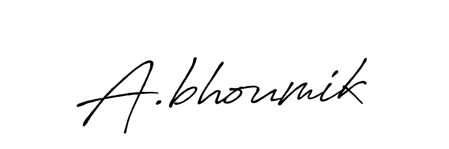 Use a signature maker to create a handwritten signature online. With this signature software, you can design (Antro_Vectra_Bolder) your own signature for name A.bhoumik. A.bhoumik signature style 7 images and pictures png