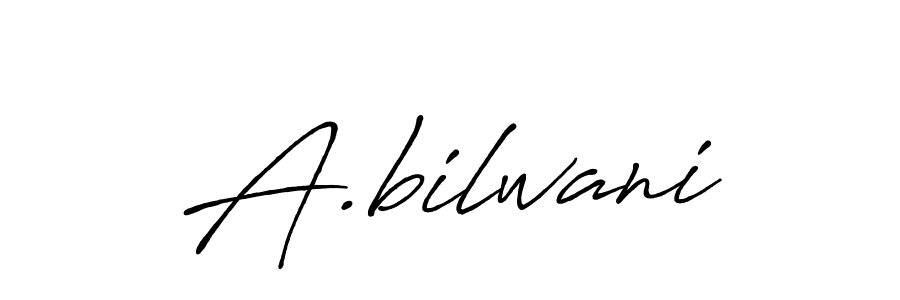 The best way (Antro_Vectra_Bolder) to make a short signature is to pick only two or three words in your name. The name A.bilwani include a total of six letters. For converting this name. A.bilwani signature style 7 images and pictures png