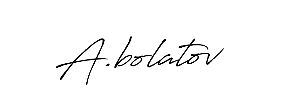 The best way (Antro_Vectra_Bolder) to make a short signature is to pick only two or three words in your name. The name A.bolatov include a total of six letters. For converting this name. A.bolatov signature style 7 images and pictures png