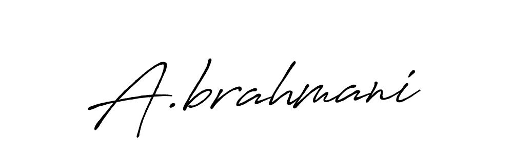 How to make A.brahmani signature? Antro_Vectra_Bolder is a professional autograph style. Create handwritten signature for A.brahmani name. A.brahmani signature style 7 images and pictures png