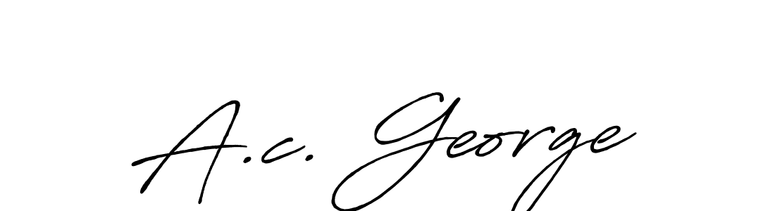 How to make A.c. George signature? Antro_Vectra_Bolder is a professional autograph style. Create handwritten signature for A.c. George name. A.c. George signature style 7 images and pictures png