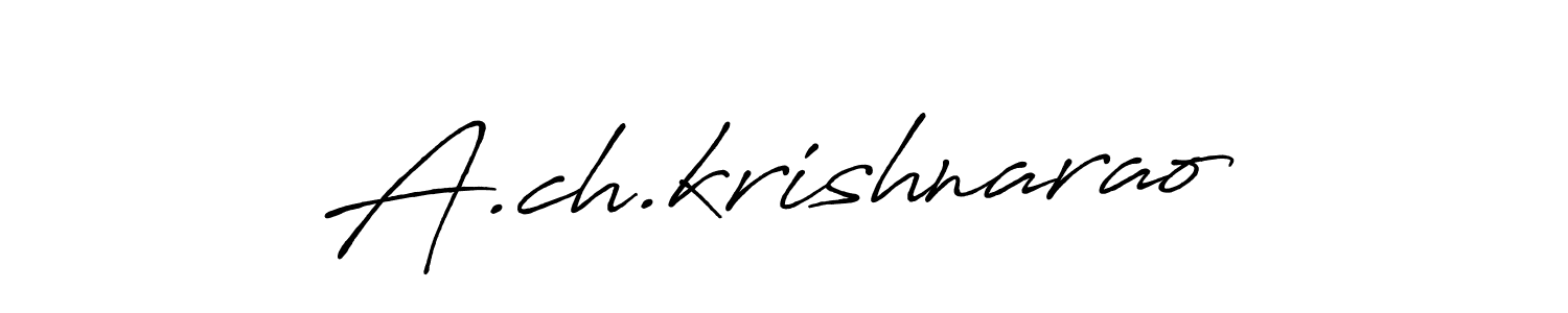 Make a short A.ch.krishnarao signature style. Manage your documents anywhere anytime using Antro_Vectra_Bolder. Create and add eSignatures, submit forms, share and send files easily. A.ch.krishnarao signature style 7 images and pictures png